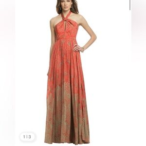 Issa London Lionfish Maxi Dress Halter Silk | Women’s Size 6